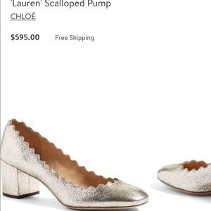 CHLOÉ 'Lauren' Scalloped Pump